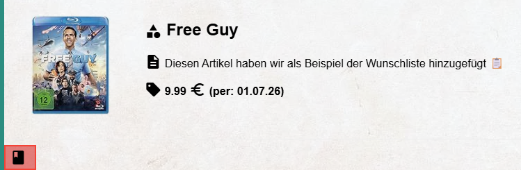 Ein Beispiel für die Darstellung eines Wunsches